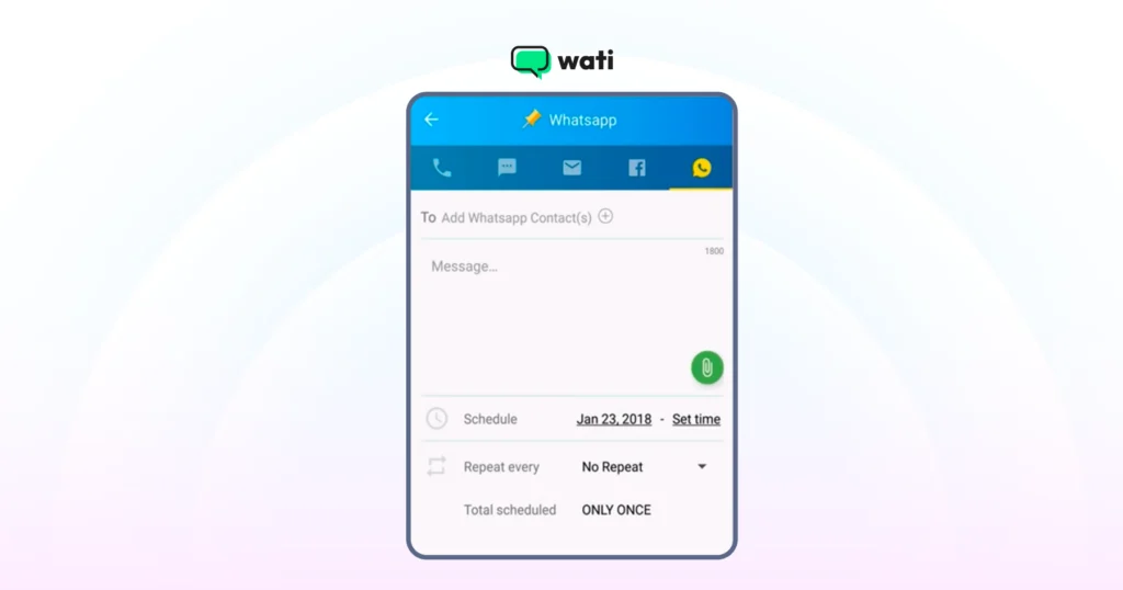 enable accessibility and set data and time to preschedule messages at a particular day without fail