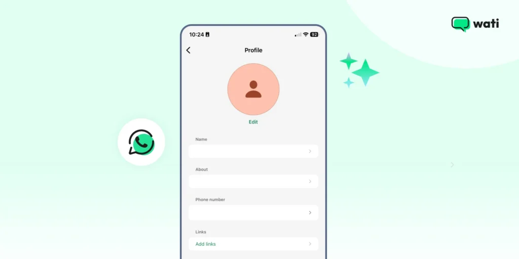 Tap on your name on your WhatsApp profile in the settings to edit categories