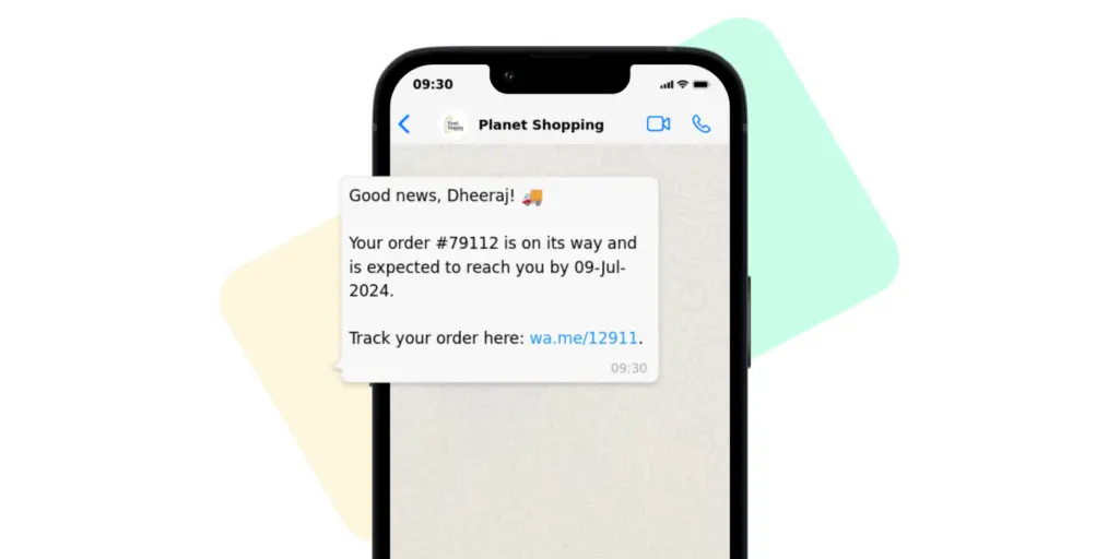 to send delivery updates immediately once the order is confirmed.