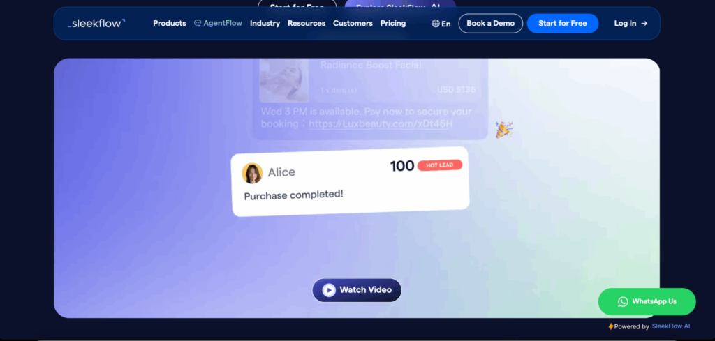 sleekflow that targets mid market and enterprise-sized brands to build high-quality lead pipelines