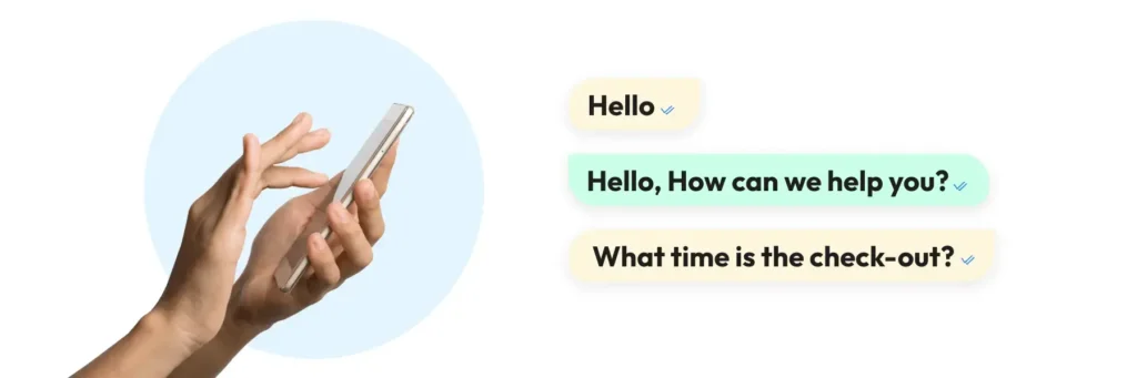 an image depicting a hand used for conversation texting on whatsapp
