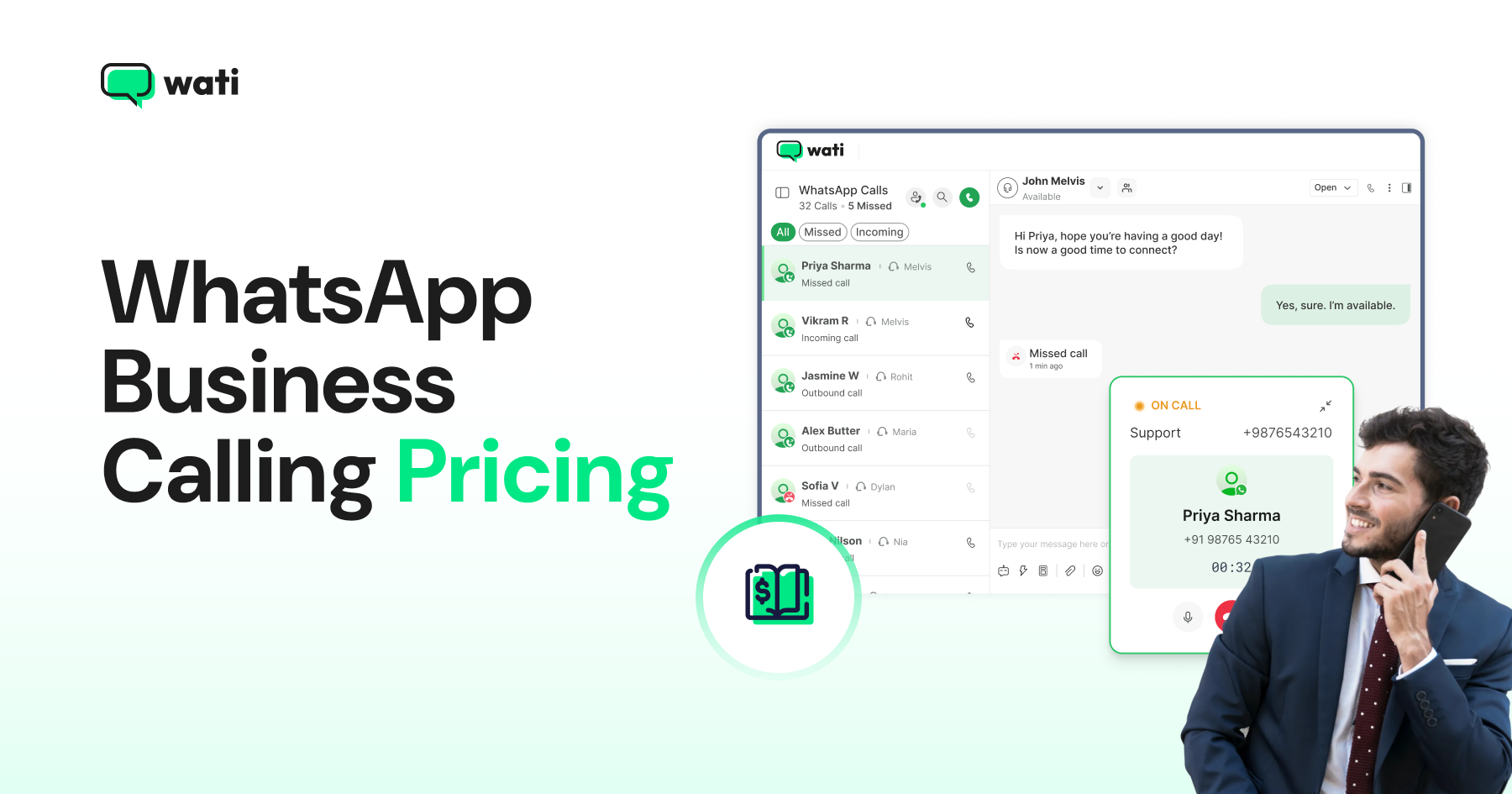 Understand how WhatsApp Business Calling pricing works and what all you have to pay for