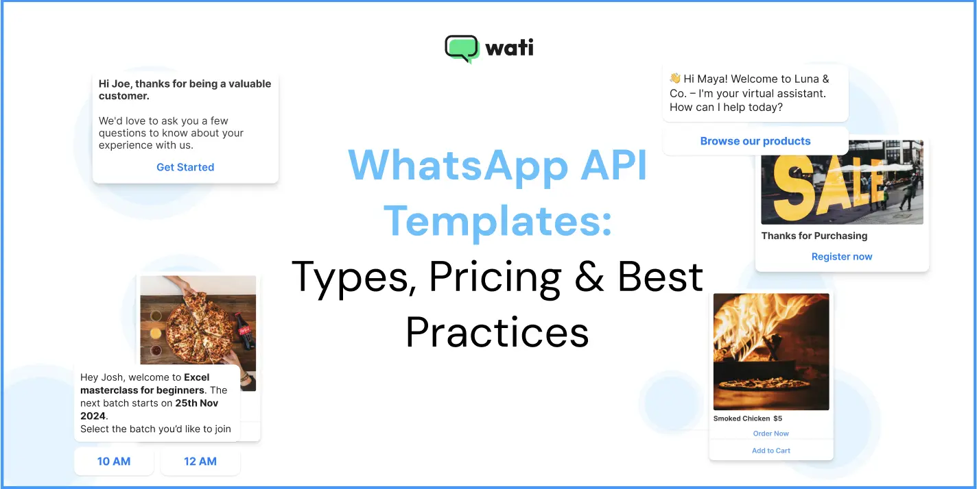 20+ WhatsApp API Templates: Types, Pricing, and Best Practices