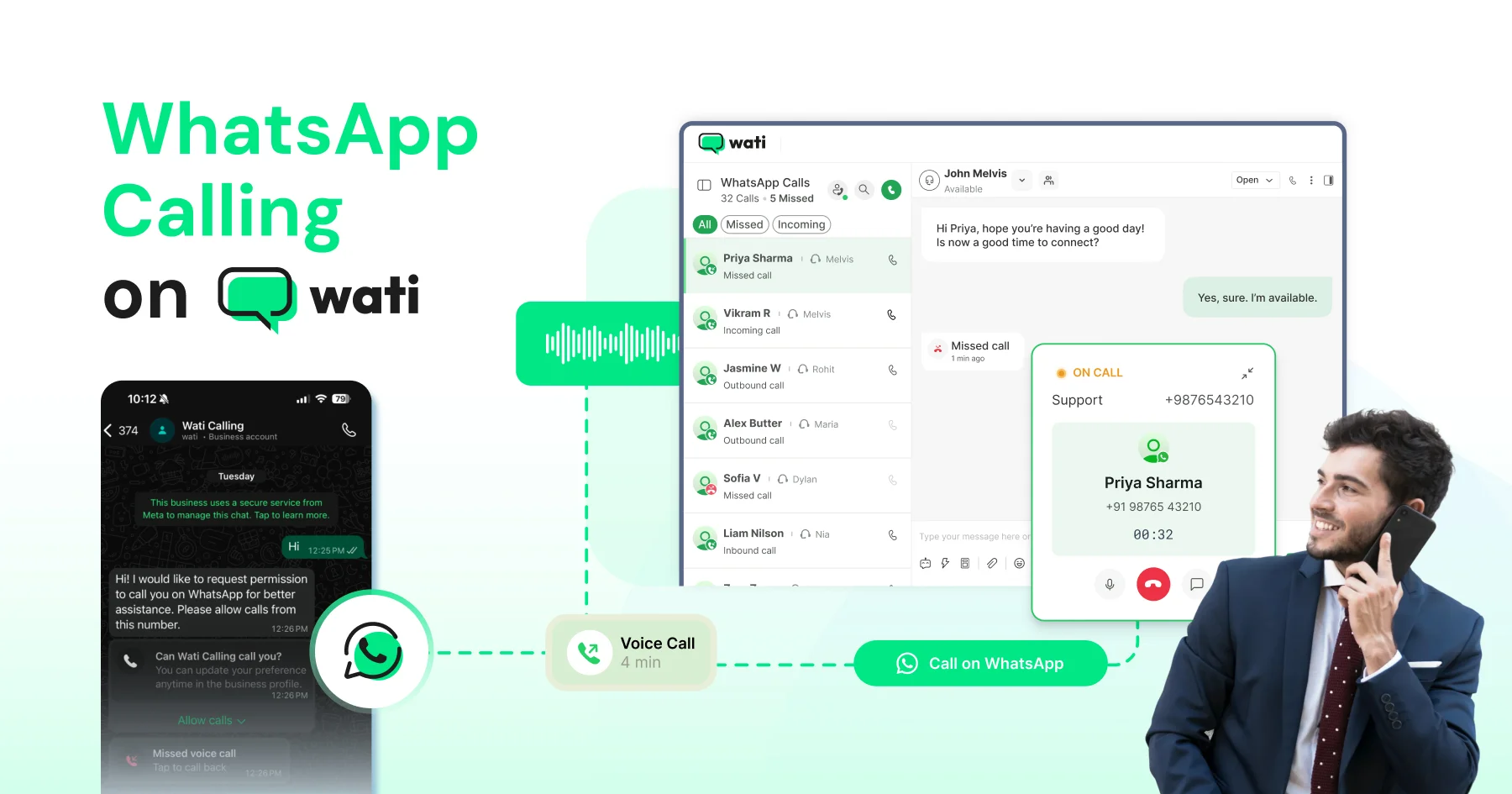 Learn how to start using WhatsApp calling on Wati for your business