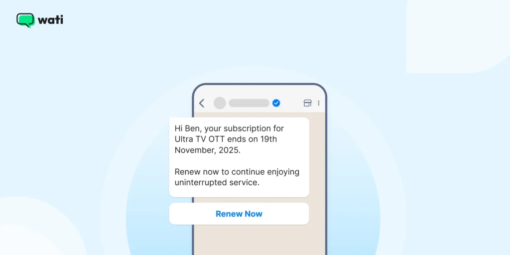 subscription renewal reminder for customer to apply for new plan